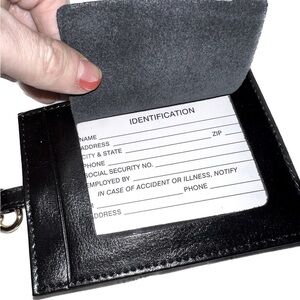 GREAT GIFT!  Luggage tag, leather, never used!